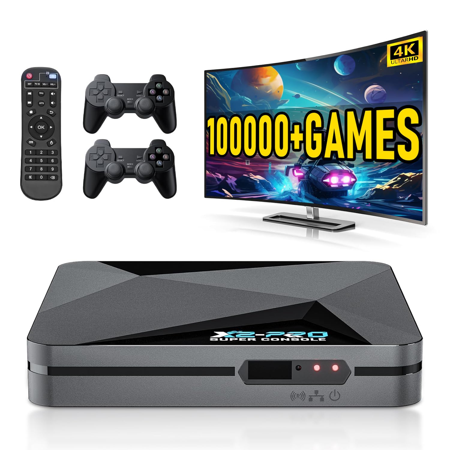 Photo 1 of ***NON FUNCTIONAL*THIS ITEM SOLD FOR PARTS ONLY***
HAS GLITCHES ---------- Kinhank 2026 Upgrade Super Console X2 pro with 100000+Games Retro Game Console, Video Game Console with EmuELEC 4.6/Android 9.0 in 1, 2.4G+5G and BT 5.0,2 Gamepad Inside***NON FUNC