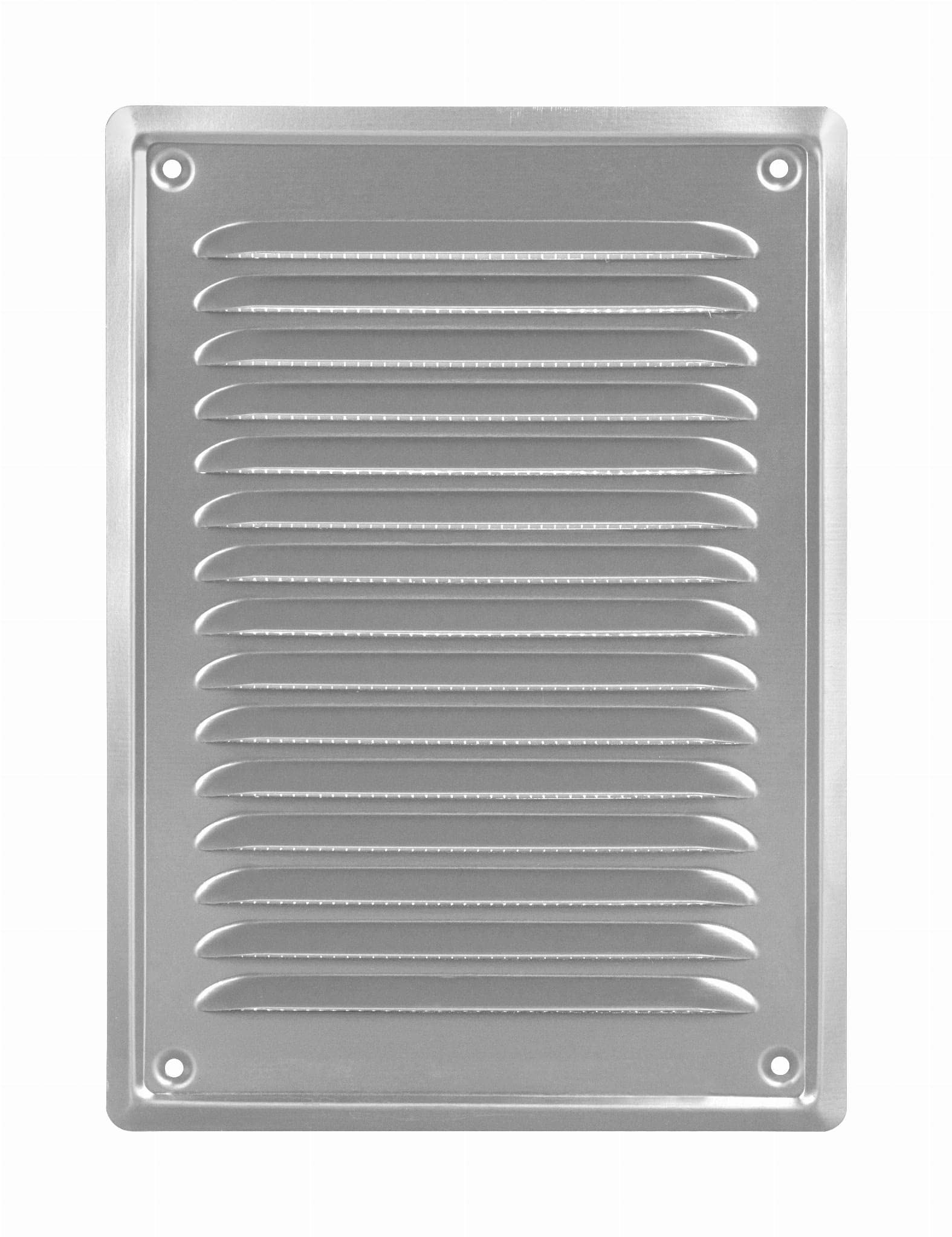 ADGO Ventilation Exhaust Air Grille Wall Mounted Outdoor Grille Flat Metal with Screwed Grille for Fi Ventilation with Insect Screen Grille, Resistant to Corrosion, Silver (14x21, Stainless Steel)
