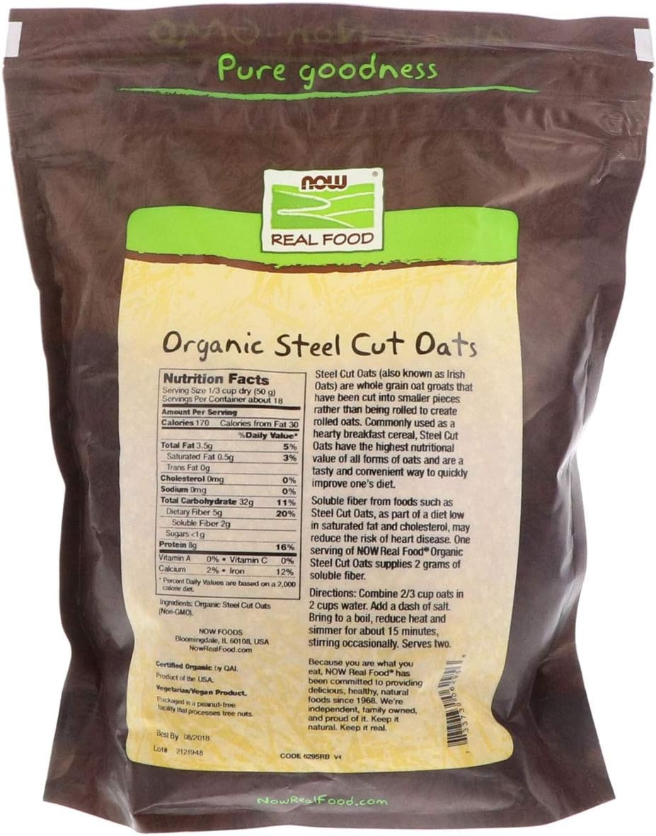 Now Foods Organic Steel Cut Oats,, 907 g, Default, 907 g (Pack of 1) - Image 3