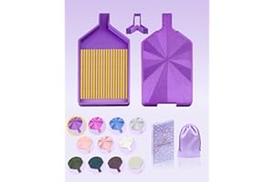 FOREVER YOUNG Silky Diamond Painting Tray with Lid, Diamond Painting Accessories, Diamond Art Tray with Prismatic Shine Lid, Diamond Art Accessories and Tools for 5D Diamond Painting Beads, Silky Violet