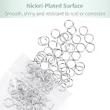 Uniclife 100 Pack 12mm Mini Split Jump Ring with Double Loops Jewelry Connectors view 5