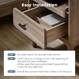 Probrico Black Stainless Steel T Bar Cabinet Handles 12mm Diameter Drawer Pull view 4