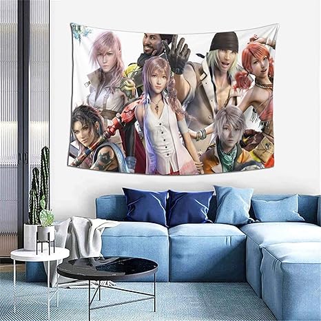 Amazon Co Jp ファイナルファンタジー インテリア タペストリー グッズ 壁掛 壁飾り リビングルーム ベッドルーム 部屋 おしゃれ飾り 子供 150x100cm ホーム キッチン