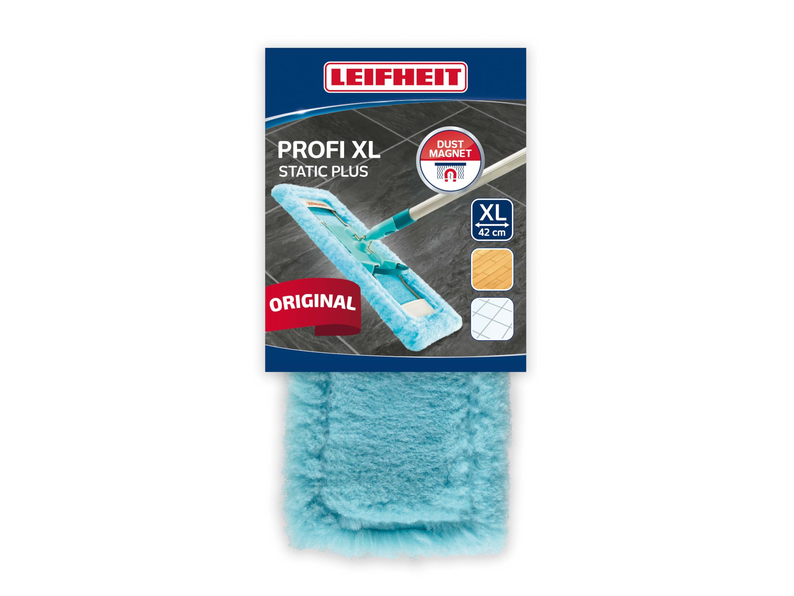 Leifheit "Profi Static" Folded Dry Wiper Cover, Turquoise — image 1