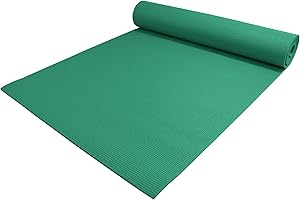 YogaAccessories 1/4" Thick High Density Deluxe Non Slip Exercise Pilates & Yoga Mat