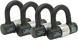 Burg-Wächter 100D Quadra Sold Secure Gold Keyed Alike U Lock Quad Pack Black