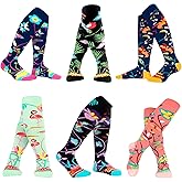 MAKABO Women's Colorful Funky Patterned Knee High Socks 3 Pack
