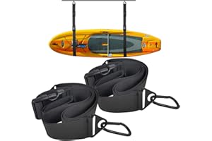 DEEALL Kayak Wall Hanging Storage Strap Kayak Hoist Sling SUP Handles Paddle Board Hangers Kayak Storage Rack for Garage Indoor and Outdoor