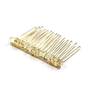 Amazon Com Crystal Bridal Hair Side Combs Headpiece Pins Boho
