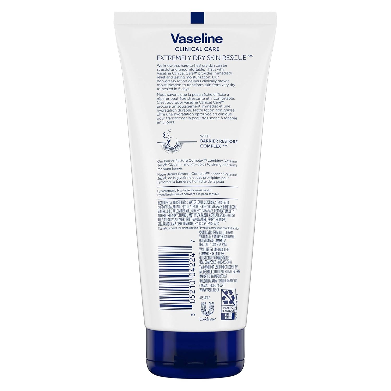 vaseline extremely dry skin rescue