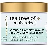 Era Organics Tea Tree Cream Face Moisturizer for Oily Skin - Advanced 7X Balancing Oily Skin Moisturizer - Non-Greasy Moisturizer - Tea Tree Oil for Skin