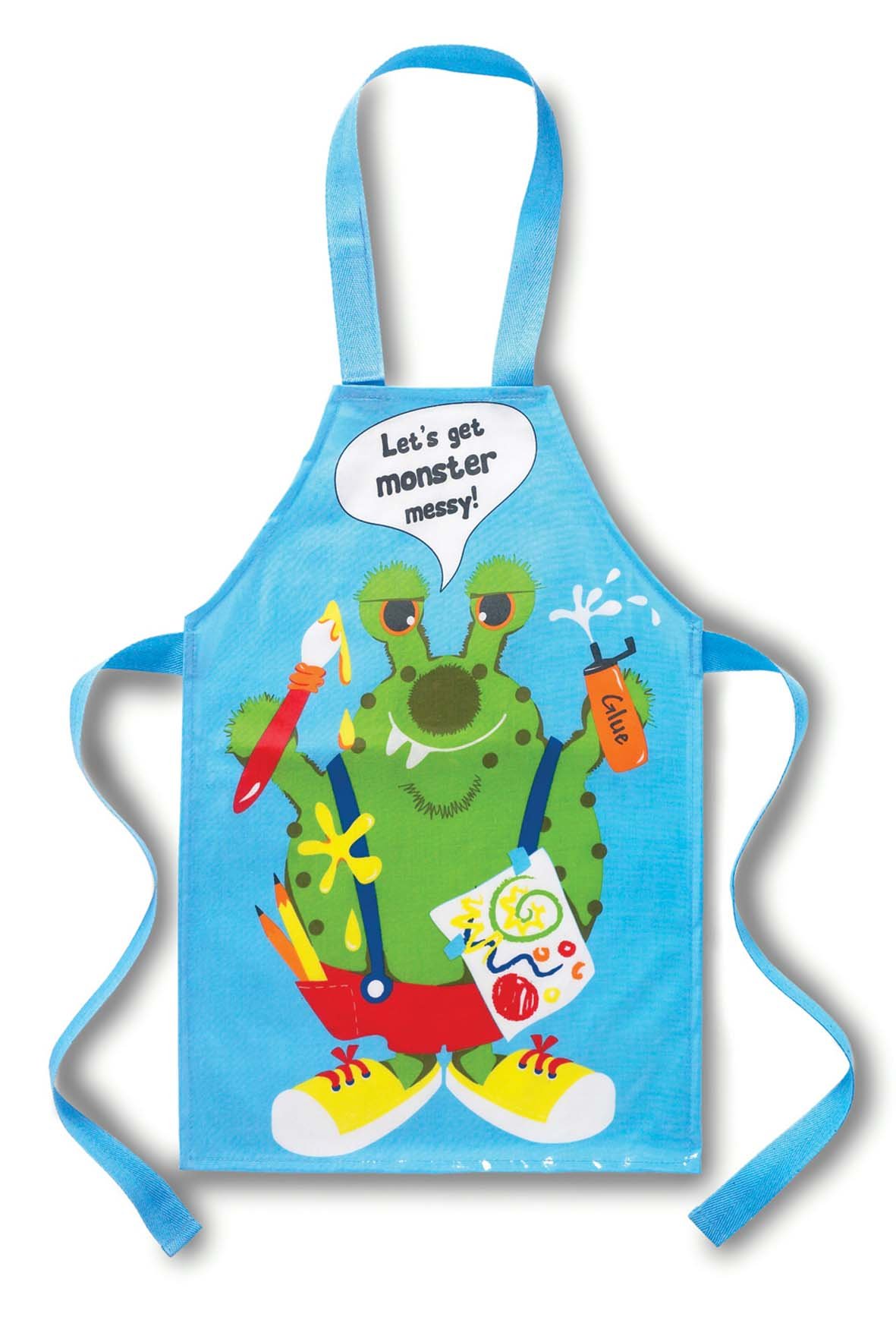 Cooksmart Kids British Designed PVC Kids Apron | Kids Aprons For Cooking, Arts & Crafts or Other Hobbies | Childrens Aprons For Baking, Cooking, Cleaning or Arts & Crafts - Monster