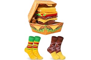 AGRIMONY Funny Burger Hot Dog Tacos Popcorn Socks Box -Easter Fathers Birthday Gag Christmas Gifts for Men Teen Boys Women