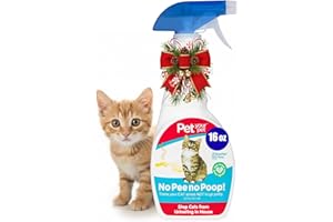 PET YOUR PET No Pee No Poop Cat Potty Training Spray, 16 Fl Oz – Non-Toxic Cat Spray No Mark for Urine/Marking/Pooping – Natural Pee Deterrent Spray – Indoor/Outdoor Keep Off