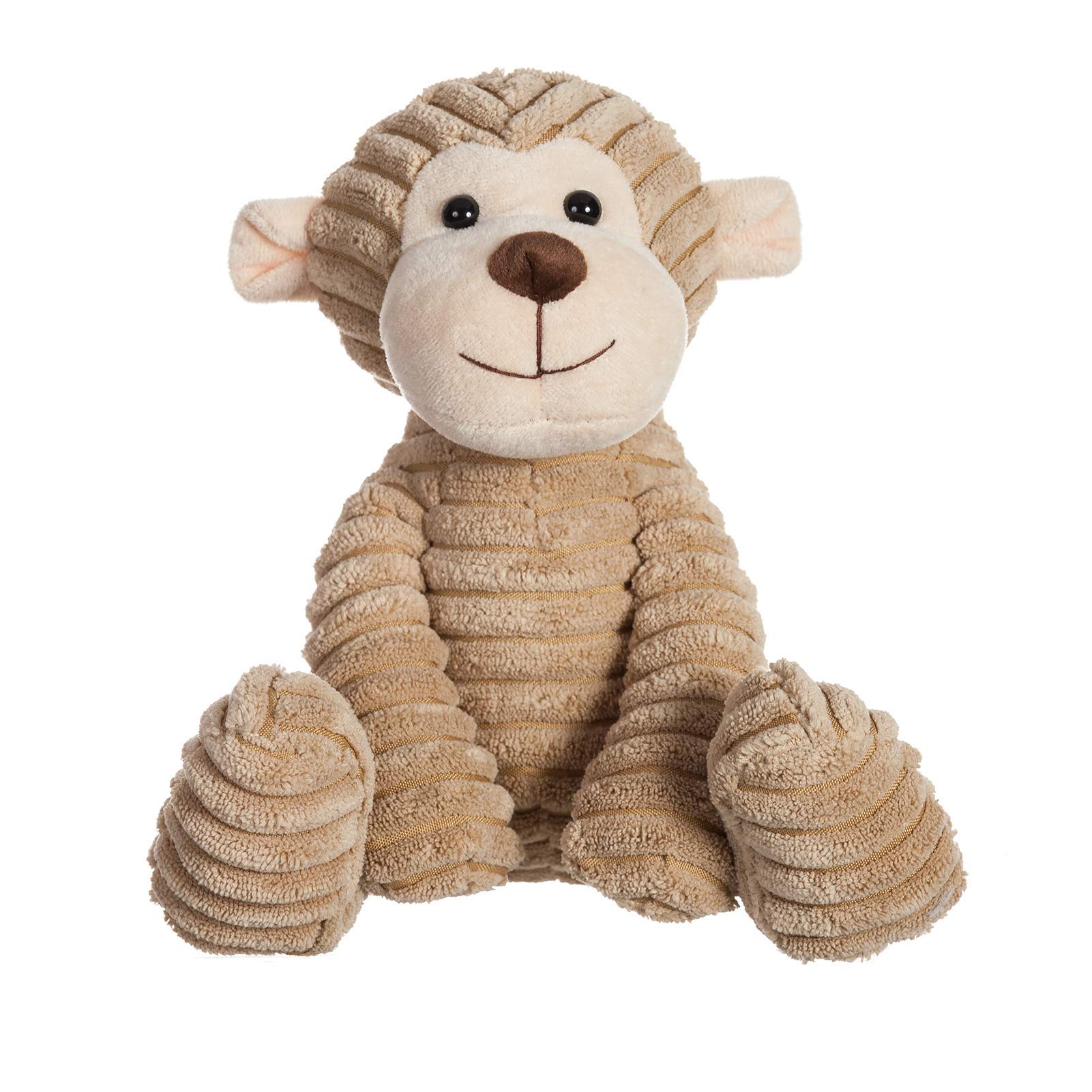 Apricot Lamb Toys Plush Corduroy Monkey Stuffed Animal Soft Cuddly Perfect for Child (Corduroy Monkey 8 Inches)