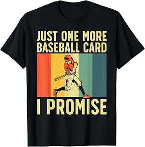 Baseball Card Collector for Men Women Boys Card Collecting T-Shirt