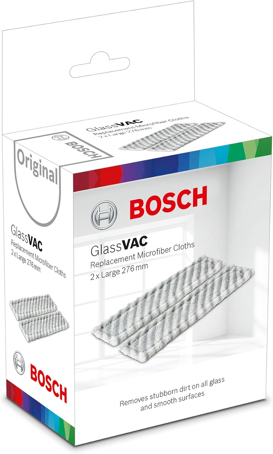 Bosch Large Replacement Microfiber Cloth (Glass-VAC Window Vacuum, for Glass and Smooth Surfaces 2 Pieces) - Image 4