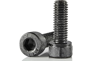 Joamang M8-1.25 x 25mm Hex Socket Head Cap Screws Bolts, 12.9 Grade Alloy Steel, Black Oxide Finish, Metric Allen Drive, Full