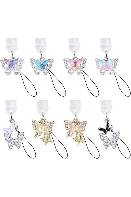 thumbnail image 2 of 6 Pcs Cute Dust Plug Charms For Kindle Paperwhite 2021 - Butterfly Design Charging Port Protectors 2 of 8