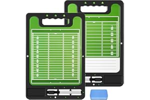 VolksRose Football Coaching Board, Double-Sided Dry Erase Football Coach Marker Board, Football Coaches Clipboard with Pen, Tactics Strategy Coach Board, Coaching Equipment Accessories