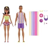 Barbie Style Fashion Dolls Set, Beach Inspired Looks | Includes Beach Style Accessories, 65th Anniversary Ken Doll (Amazon Exclusive)