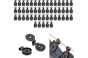 DGQ 50 Pack Shade Cloth Heavy Duty Lock Grip Reusable Shade Cloth Clips Black Plastic Shade Cloth Fix Clamp Shade Cloth Reinforce Plastic Clips for Sun Shade Net Garden Netting
