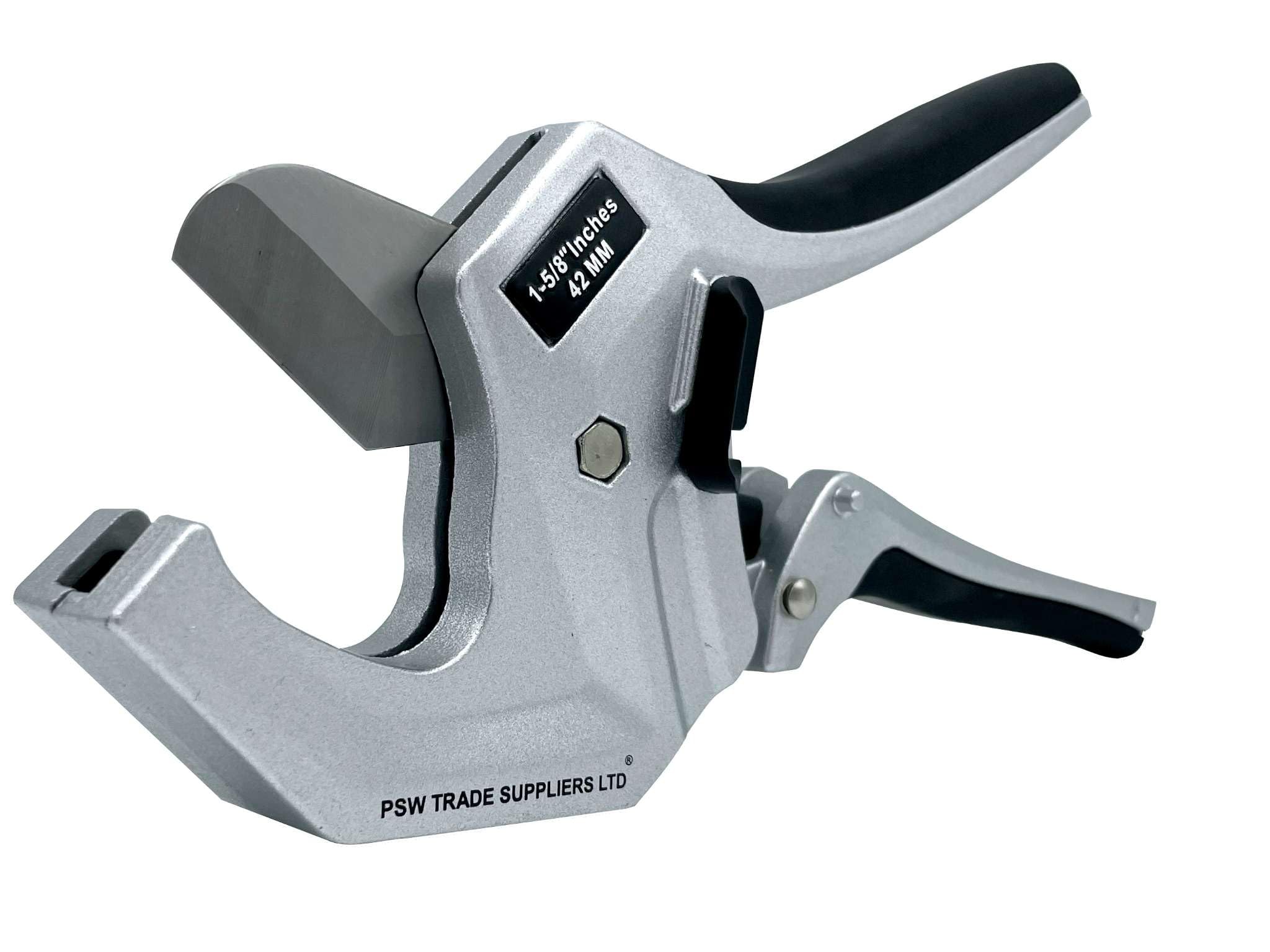 PSW TRADE SUPPLIERS LTD Plastic Pipe Cutter for Plastic Pipe Tubing, PVC, Water Pipe, Ratcheting-Type Pipe Cutter