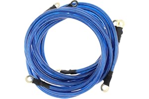 DriSentri 5 Point Car Universal Earth Ground Cables Grounding Wire System Kit High Performance Improve Power for Car Truck, Blue