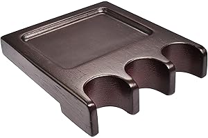 BILLIARDS XPRESS Pool Stick Holder - Portable Claw Rack Holds Cues Against Table, Bar or Chair - Weighted Solid Wood With Rounded Edges and Non-Slip Pad (Mahogany, 3 Cue Claw)