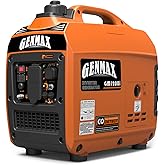 GENMAX Portable Generator，1200W Ultra-Quiet Gas Engine, EPA Compliant, Eco-Mode Feature, Ultra Lightweight for Backup Home Us