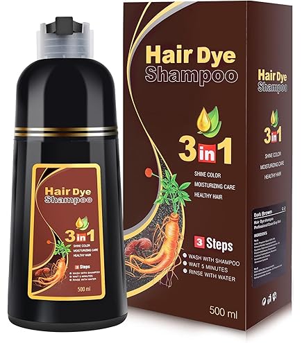 Amazon.com : Cosmpro Dark Brown Natural Hair Dye Shampoo 3 in 1