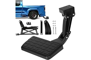 BULIAZY PT392-34140 Rear Bed Step Tailgate Bedstep fit for Toyota Tundra 2014 2015 2016 2017 2018 2019 2020 2021 Retractable Steps for Trucks,Folding Truck Step 75316-01A