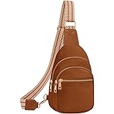 Hionion Small Leather Sling Bags for Women Fashion Crossbody Backpack Purse Sling Crossbody Bags