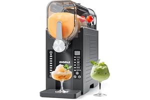 Slushy Machine No Ice Needed, CHIVALZ Slushie Machine for Home, Frozen Drink Maker with 6 Preset Programs for Margaritas, Fra