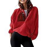 AMEBELLE Women’s Lightweight Fleece Pullover Jacket Cropped Fall Winter Fuzzy Sherpa Jacket Sweatshirt Coat with Pockets