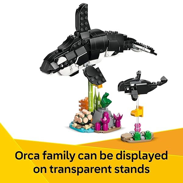 LEGO CREATOR 3 IN 1 WILD ANIMALS PANDA FAMILY – BUILDING TOY KIT FOR KIDS WITH 3 BUILDING OPTIONS, PANDA, PENGUIN, OR ORCA – 8 YEAR OLD GIRL & BOY BIRTHDAY GIFTS – 31165
