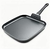 Nonstick Square Griddle Pan for Pancakes Eggs Bacon, 11 inch Family Breakfast Griddle. Aluminum Flat Top Griddle Pan for Gas Electric Stove, Even Heat Distribution Warp-Proof Easy Clean