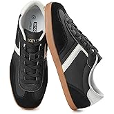 LUCKY STEP Women's Fashion Retro Sneakers Casual Trendy Walking Shoes Non Slip Comfortable Classic Running Sneaker