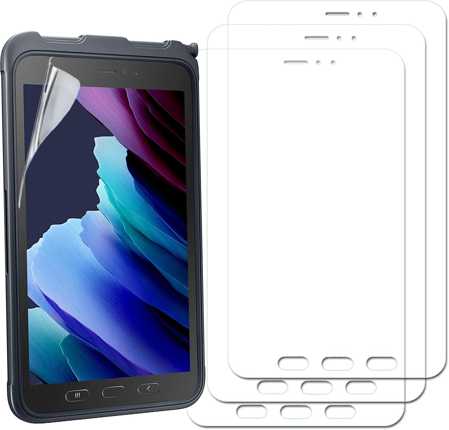 TECHGEAR 3 Pack Galaxy Tab Active 3 8" Screen Protectors (SM-T570 / SM-T575 / SM-T577) Ultra CLEAR Screen Protector Guard Cover Designed for Samsung Galaxy Tab Active 3 8" - Image 3