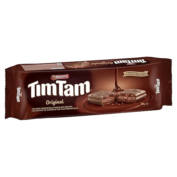 ARNOTT’S TIM TAM CHOCOLATE BISCUITS, 200 GRAMS/7.05 OUNCE, ORIGINAL