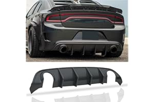WildWell Rear Diffuser for 2015-2024 Dodge Charger SRT Rear Bumper Lip Diffuser Non-Widebody Models Matte Black