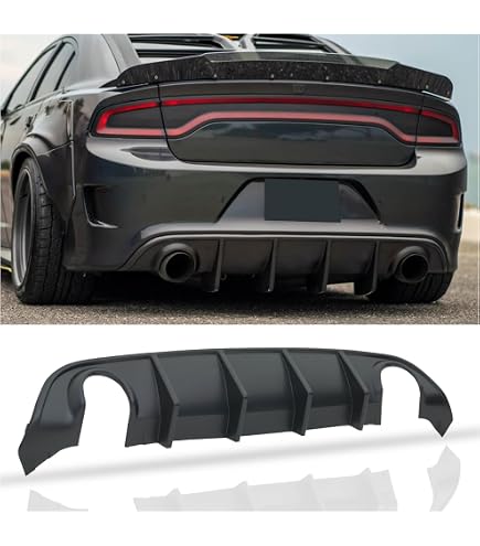 Speed V3 Style Rear Diffuser – Glossy Black – Fits 2020-2023 Dodge Charger SRT Hellcat Widebody