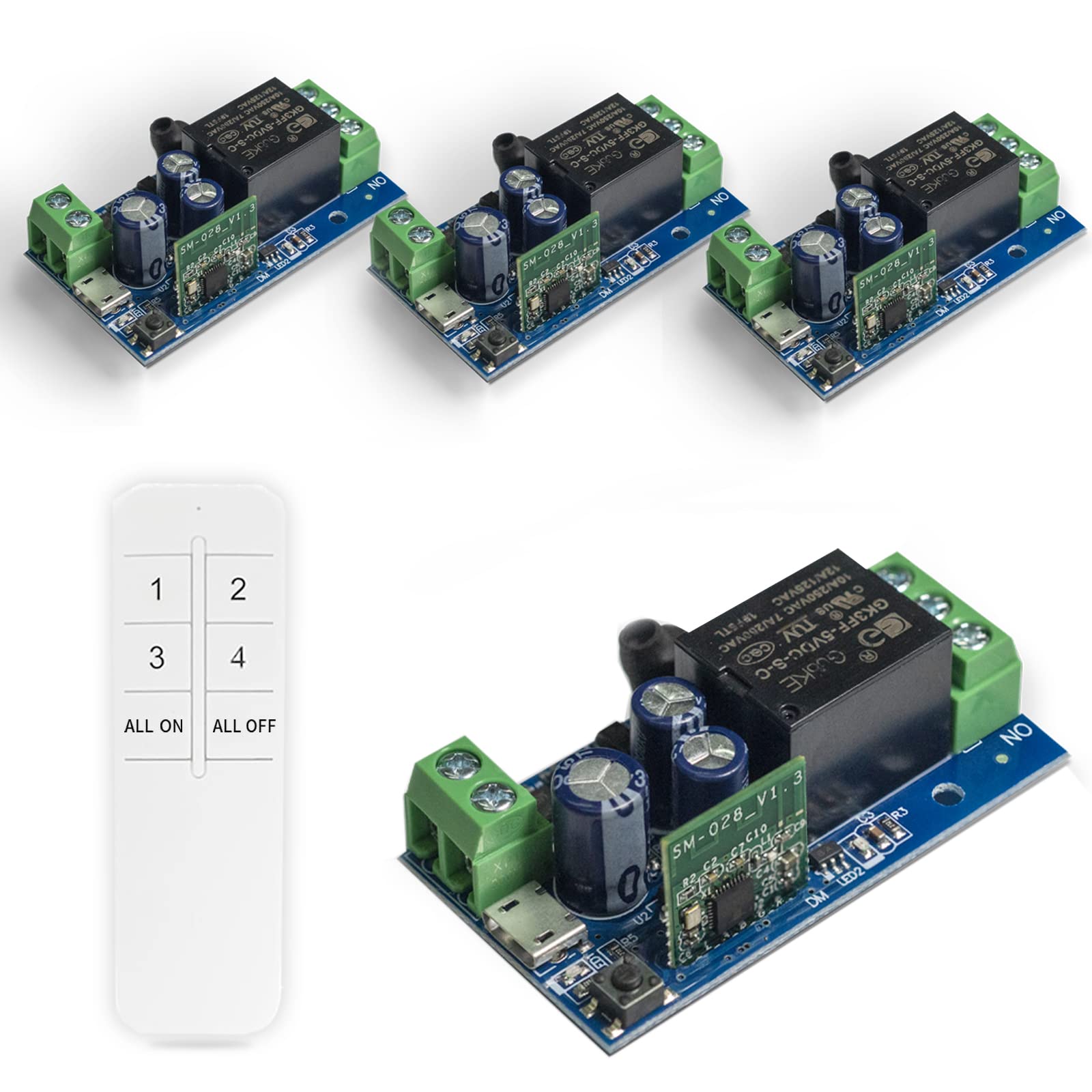 QIACHIP 1 Channel WIFI Smart Switch kit,Dry Contact Momentary Inching Relay Self-lock Switch Module Ewelink APP Control Compatible with Alexa/Google Home — image 1