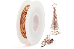 Opvixi Copper Wire, 18 Gauge 60 FT 99.9% Pure Copper Wire for Jewelry Making, Electroculture, Gardening, Beading, Plants, Crafts, Science Projects, DIY Artwork