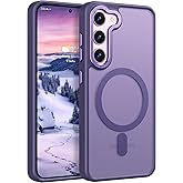 Rayboen for Samsung Galaxy S23 Plus Case Magnetic, [Compatible with Magsafe] Protective Slim Fit Skin Feel Phone Cover for S23+ Plus with Translucent Hard Back & Soft Edge, Matte Purple