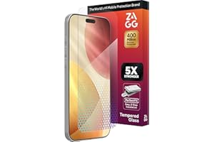 ZAGG Glass Elite Screen Protector for iPhone 17 Pro Max - 5X Stronger Tempered Glass, ClearPrint Technology for Smudge Free Clarity, Smooth Feel, Full Coverage, InvisibleShield, Easy Two-Step Installation