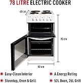 Haden HEST50W Electric Cooker 52 L Twin Cavity 50cm White view 2
