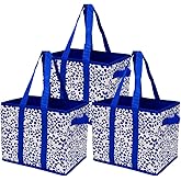 DURASACK Grocery Tote 3-Pack All-Purpose Collapsible Totes with Handles Kitchen Reusable Grocery Bags