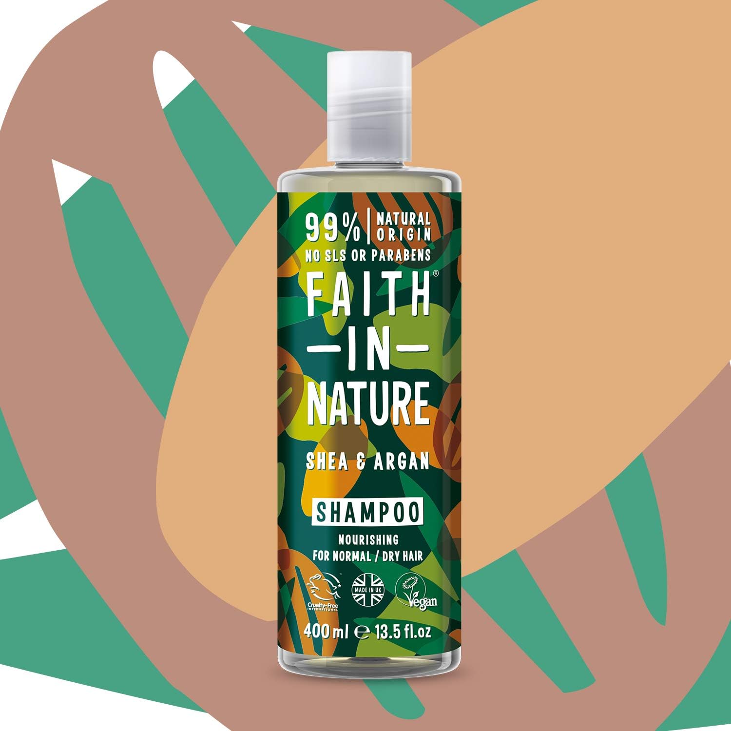 Faith In Nature Natural Shea & Argan Shampoo, Moisturising for Curly Hair & Dry Scalp, Vegan & Cruelty Free, No SLS - Image 4