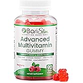BariSlim Advanced Bariatric Multivitamin Gummies - Specially Formulated Bariatric Vitamins for Patients After Weight Loss Surgery - Supports Energy & Immune Health | Raspberry (90 Vegan Gummies)